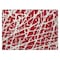 Homeroots 2' X 3' Red and White Abstract Washable Non Skid Indoor Outdoor Area Rug 559316 - alternate 2
