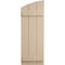 Ekena Millwork Sandblasted 3 Board Joined Board-n-Batten w/Elliptical Top Faux Wood Shutters, 16 1/2W x 28H, PR SHUBJL16X28SDPR - alternate 3
