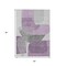 Homeroots 5' X 8' Purple And Gray Abstract Washable Indoor Outdoor Area Rug 632180 - alternate 3