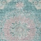 Homeroots 10' X 14' Teal Blue Floral Medallion Washable Indoor Outdoor Area Rug 607859 - alternate 2
