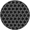 Homeroots 8' Black And White Round Geometric Washable Indoor Outdoor Area Rug 613544 - alternate 2
