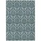 Homeroots 8' X 10' Teal Damask Washable Non Skid Indoor Outdoor Area Rug 563904 - alternate 2