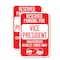 Signmission Reserved Parking for Vice President Unauthorized Vehicl, 18'' X 24'', Heavy Gauge Aluminum, 2PK A-1824-2PACK-23071 - alternate 1