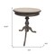Homeroots 25" Natural Solid Wood Round Pedestal End Table 632708 - alternate 2