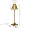 Homeroots 28" Brass Metal Buffet Lamp With Brass Cone Shade 546131 - alternate 2