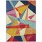 Homeroots 5' X 8' Ivory Orange And Burgundy Geometric Washable Indoor Outdoor Area Rug 616695 - alternate 2