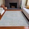 Homeroots 5' X 8' Beige And Blue Medallion Washable Indoor Outdoor Area Rug 615729 - alternate 2