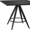 Homeroots 36" Black Wood and Steel Square Dining Table 602238 - alternate 2