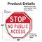 Signmission Stop No Public Access, 10 inch X 10 inch, Vinyl Decal, 2PK OC-D-2PACK-10-263 - alternate 2