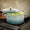 Crock-Pot Artisan 2 Piece 7 Quarts Enamled Cast Iron Dutch Oven in Aqua Blue 124961.02 - alternate 2
