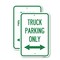 Signmission Reserved Parking Sign Truck Parking Only with Bidirecti, 12'' X 18'', Heavy Gauge Aluminum, 2PK A-1218-2PACK-23031 - alternate 1