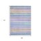 Homeroots 9' X 12' Lavender Sky Blue And Beige Striped Washable Indoor Outdoor Area Rug 631219 - alternate 2