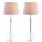 Jonathan Y Spencer 34" Crystal/Metal LED Table Lamp, Brass, 2PK JYL5029A-SET2 - alternate 1