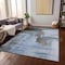 Homeroots 5' X 8' Blue Gray And Dark Brown Abstract Washable Indoor Outdoor Area Rug 602952 - alternate 2