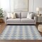 Homeroots 5' X 8' Sky Blue And Ivory Geometric Washable Indoor Outdoor Area Rug 577116 - alternate 2