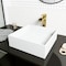 Vigo Bryant Modern White Matte Stone 15 in. L x 15 in. W x 5 in. H Square Vessel Bathroom Sink VG04021 - alternate 3
