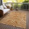 Homeroots 5' X 8' Copper And Tan Animal Print Washable Indoor Outdoor Area Rug 600643 - alternate 2