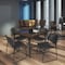 Regency Square Kahlo Breakroom Table W/ 4 Zeng Stack Chairs, 42 in W, 42 in L, Neo Walnut TPL4242NWBK44BK - alternate 3
