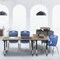 Regency Kee Adjustable Classroom Table W/ 2 Andy Stack Chairs, 60 in W, 24 in L, Noble Oak MT6024NOAPBK40NV - alternate 2