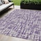 Homeroots 5' X 8' Purple And Lavender Abstract Washable Indoor Outdoor Area Rug 602510 - alternate 1