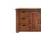 Homeroots 60" Brown Solid Wood Enclosed Storage Distressed TV Stand 528727 - alternate 2