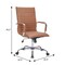 Leisuremod Harris High-Back Faux Leather Office Chair, Light Brown HOT19LBRL - alternate 3