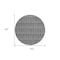 Homeroots 8' Round Gray Round Damask Washable Non Skid Indoor Outdoor Area Rug 563876 - alternate 2