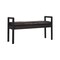 Homeroots 43in Brown Solid Wood Storage Bench With Cabinet 718238 - alternate 3