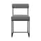 Homeroots Set of Two Gray And Black Upholstered Polyester Open Back Dining Side Chairs 569414 - alternate 4