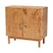 Bali & Pari Latika Modern and Contemporary Natural Mappa Real Burl Wood Storage Cabinet 249-13925-ZORO - alternate 1