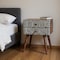 Homeroots 23" Black White And Brown Solid Wood Geometric Bone Inlay Two Drawer Nightstand 651501 - alternate 4