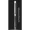 Vdomdoors Steel Door Deux 1755 Black Enamel Stainless Inserts Single Modern Painted-W36xH80-Left Inswing DEUX1755EXD-BLK-W36 x H80-Left-hand Inswing - alternate 2