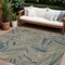 Homeroots 9' X 12' Taupe Blue And Beige Geometric Washable Indoor Outdoor Area Rug 594819 - alternate 1