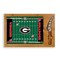 Picnic Time Family Of Brands NCAA Georgia Bulldogs Football Field Icon Glass Top Cutting Board & Knife Set 910-00-505-184-0 - alternate 1