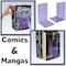 Acrimet Clear Plastic Bookends 1 Pair, Book Holder (Clear Purple), 2PK 290.5 - alternate 2