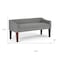 Homeroots 50in Gray and Brown Fabric and Wood Upholstered Bench 642317 - alternate 2