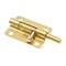Prime-Line Door and Gate, Slide Barrel Bolt Latch 3 inch with Screws, Brass Plated (Single Pack) U 117556 - alternate 2