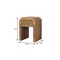 Homeroots 16" Oak Solid Wood One Drawer Nightstand 722535 - alternate 2