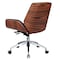 Homeroots Black Rosewood and Silver Adjustable Height Swivel Rolling Conference Office Chair 645617 - alternate 3