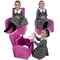 Homeroots Kids Pink Comfy Upholstered Recliner Chair with Storage 397761 - alternate 2