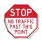 Signmission Stop No Traffic Past This Point, 10 Inch X 10 Inch, Vinyl Decal OC-D-10-280 - alternate 1