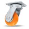 Hamilton Standard Duty Kingpinless Caster, 4" x 2" Ergo-Tech Donut Tread Polyurethane Aluminum Wheel S-52K-42EMB-FB - alternate 1