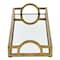 Homeroots 24in Gold Mirrored Glass Handmade Vanity Tray With Handles 713542 - alternate 2