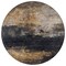 Homeroots 8' Charcoal Tan And Beige Round Abstract Washable Indoor Outdoor Area Rug 606094 - alternate 2