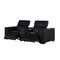 Homeroots 93in Black and Brown Leather Power Reclining Loveseat With Storage 720540 - alternate 2