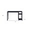 Homeroots 47" Black Writing Desk 491437 - alternate 3