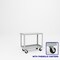 Pucel Heavy Duty Shop Truck, 36 in W x 18 in D x 33.5 in H, Two Shelves, Push Handle, Gray 1836-DT-2P - alternate 1