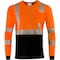 Ironwear Class 3 Hi Vis Two Tone Long Sleeve T-Shirt with Segmented Reflective Tape, Orange, Large 1841-O-LG - alternate 1