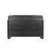 Homeroots 59" Gray Solid Wood Nine Drawer Double Dresser 384059 - alternate 1