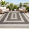 Jonathan Y Argo Classic Nautical Mitre Stripe Reversible Machine-Washable Black/Cream 3 ft. x 5 ft. Area Rug SVH101B-3 - alternate 1